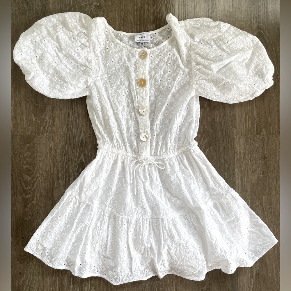 Sabo Skirt High Quality White Cotton Dress